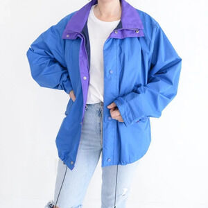 Vintage Sierra 90's Designs Blue & Purple Zip Up  Gore-Tex Jacket L Gorpcore